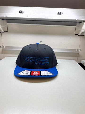Express Logo PTS20 Flex Fit Hat: Black & Royal
