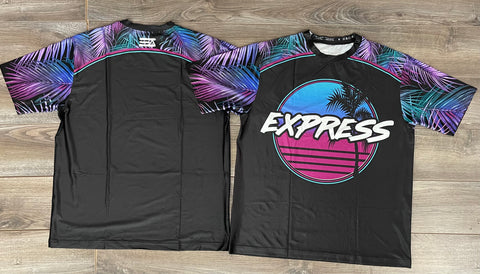 Express Athletics Full Sublimated Jersey: Neon Palm Trees